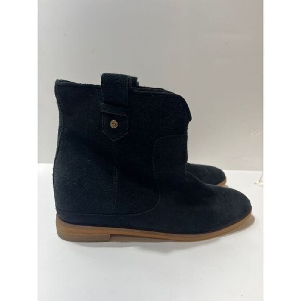 Cole Haan Black‎ Suede Chelsea Ankle Boots with Gum Sole Casual Flat SZ 6